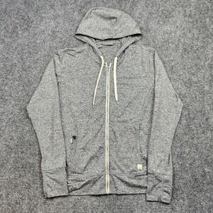 Vuori Halo Hoodie Womens Medium Gray Full Zip Lightweight Performance Sweatshirt